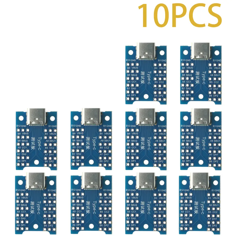 1-50pcs USB Type-C Breakout Board – All Pins Exposed, VBUS GND DP DN CC SBU, for Charging & Data Debugging, DIY Electronics image 8