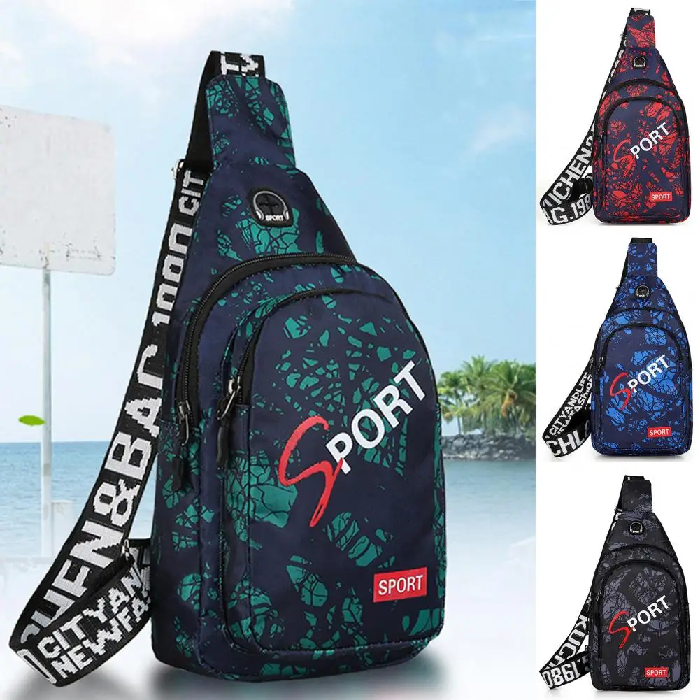 Men Sports Bag Large Capacity Zipper Closure Oxford Cloth Men Sports