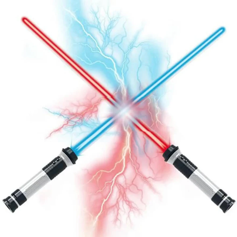 

1/2pcs Flashing Lightsaber RGB 7 Colors Change Soundfonts Light saber Laser Double Sword Toys Sound and Light for Boy Girls