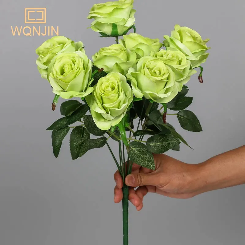 Elegant Artificial Rose Bouquet - Pink & Red Silk Floral Arrangement for Wedding and Home Décor