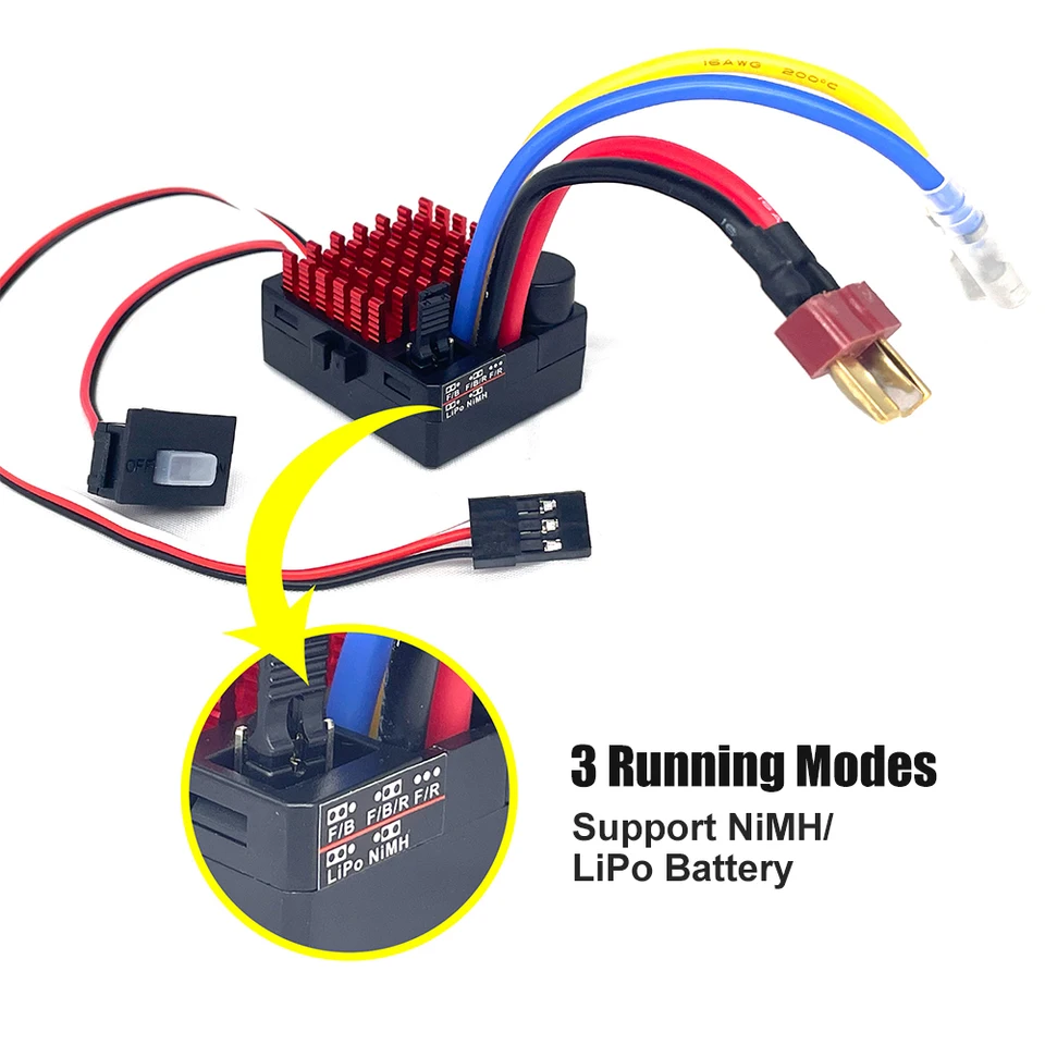 9imod F540 4370KV Brushless Motor & 60A ESC Combo With Program Card - For 1/10 Scale RC Cars-745764