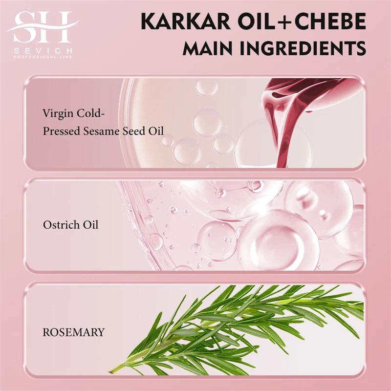 Natural Karkar Oil Rosemary Hair Growth Oil Chebe Hair Strengthening Serum Anti Loss Products For Man Women
