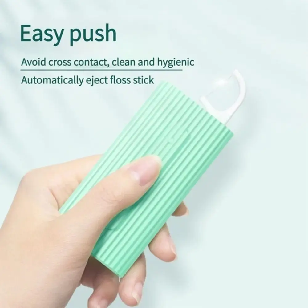 

Tooth Care Toothpick with 10Pcs Teeth Flosser Teeth Floss Storage Box Teeth Flosser Stick Floss Pick Dispenser Automatic Case