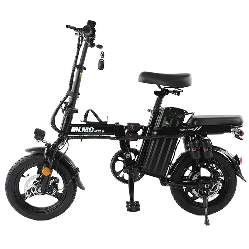 48V Electric Bike Foldable Hybrid City Road Bicycle Steel Frame With Lithium Battery Power Supply