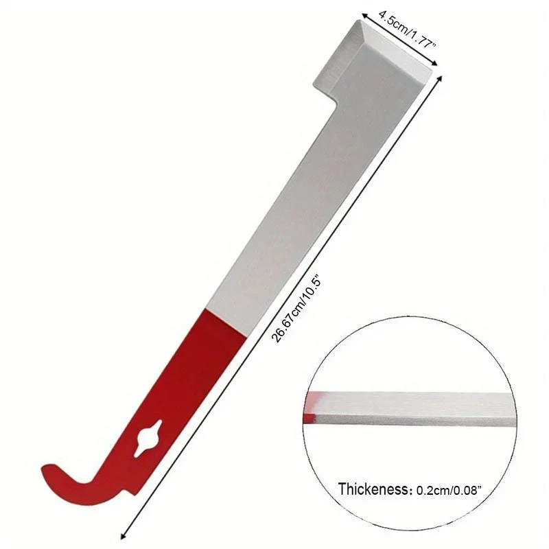 27CM Beekeeping Tools Stainless Steel Curved Tail Scraper Agricultural J-type Pigtail Knife Beehive Scraper