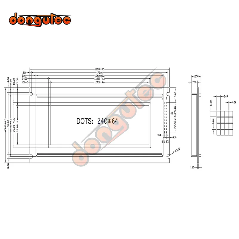 5.4 polegada 240x64 24064 240*64 display lcd