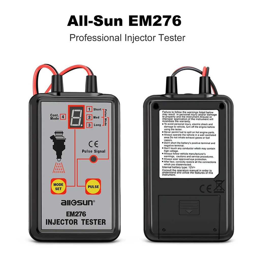 All Sun Professional EM276 Injector Tester 4 Pluse Modes Powerful Fuel