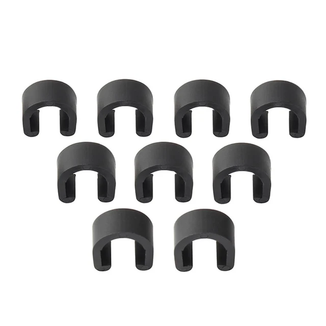 MUQZI 10PCS Bike CClips Brake Shift Cable Clamp MTB Road Bike Housing