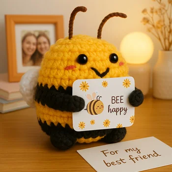 DIY Hand-Knit Positive Bee 1