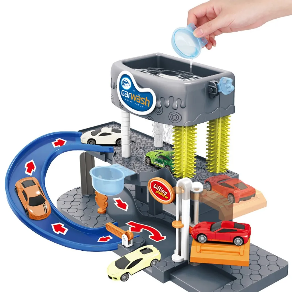 Car Cleaning Brush with Hose Attachment Color Toy Changing Alloy Car Lift with Set Wash Cars Automatic