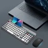 2.4Ghz BT 2 Mode BT Keyboard and Mouse with Phone Holder BT Keyboard Mouse Set Rechargeable Compatible for Mac/iOS/Android/Win7 3