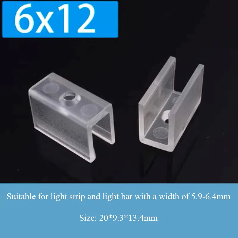 Plastic Line Lights LED Snap Fixadores Transparente