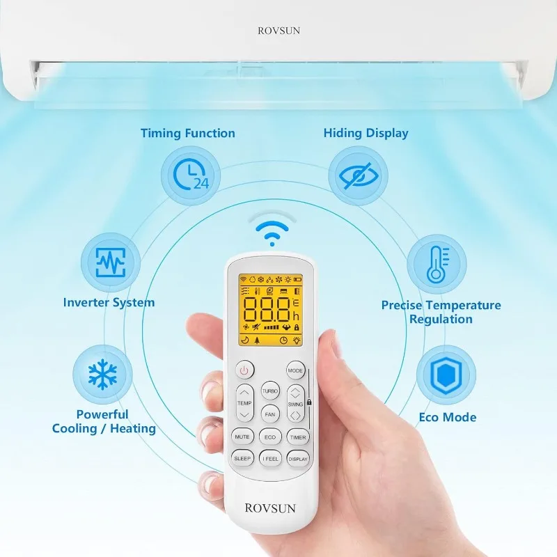24000 BTU Mini Split AC/Heating System with Inverter, Ductless Split-System Air Conditioner with Pre-Charged Condenser 2