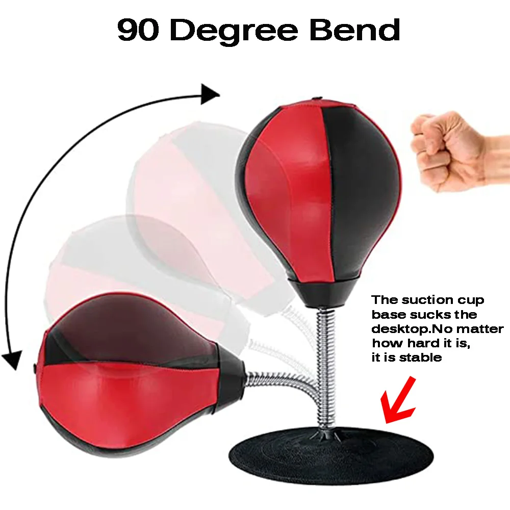 PU Desktop Boxing Ball Stress Relief Inflatable Punching MMA Speed Reflex Training Muay Thai Exercise Sports Fitness Equipment
