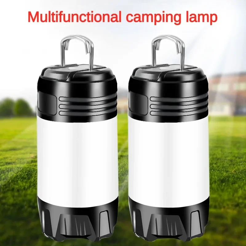 

Outdoor Portable Camping Lantern Type-C Charging Emergency Light Waterproof Multifunctional Tent Lamp LED Powerful Flashlight
