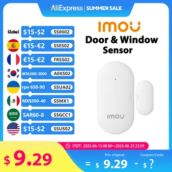 IMOU Zigbee 3.0 Smart Door Window Sensor Open/Closed Detectors App Control Security Alarm Tamper-proof  2 year long standby 1
