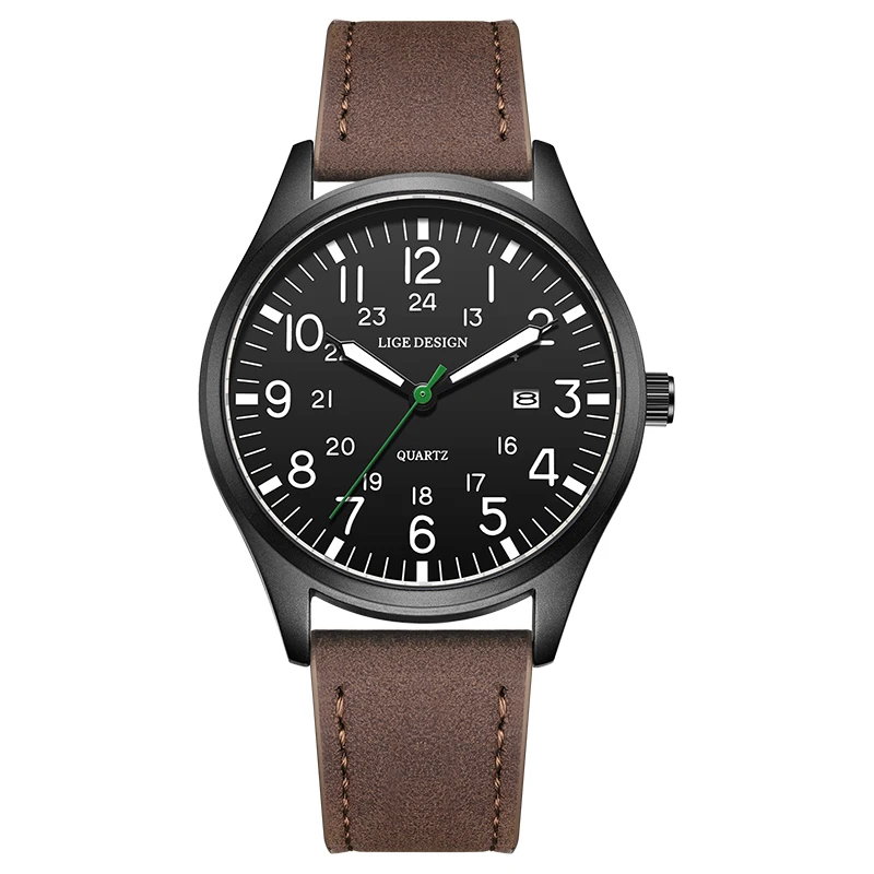 Luxurious LIGE Men's Quartz Sports Watch with Luminous Hands and Nylon Strap