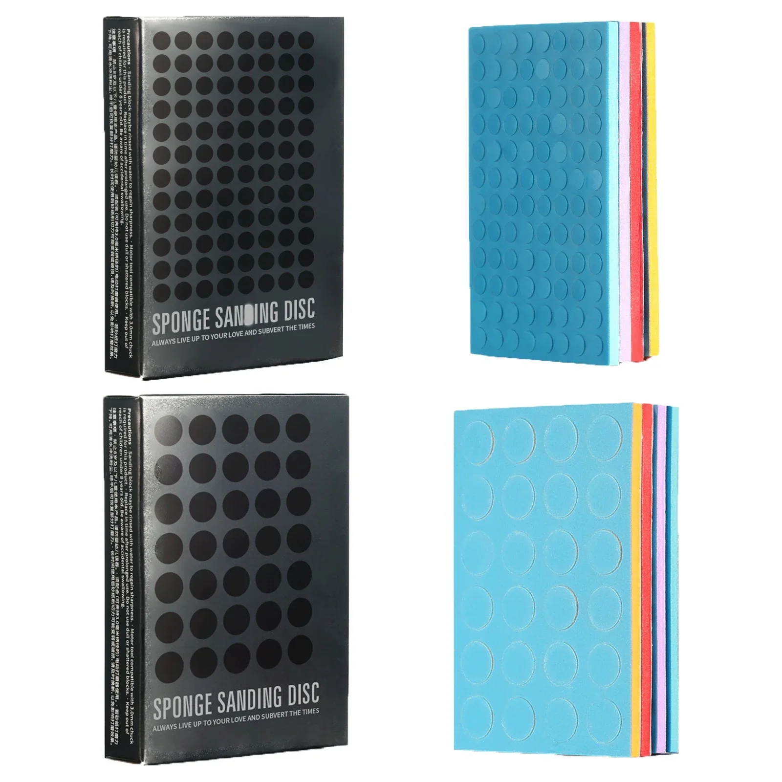 DSPIAE SS-C01 SS-C02  Sponge sandpaper Double Side Abrasive model Tools Sanding Sponge Block Polishing sponge for hobby 2