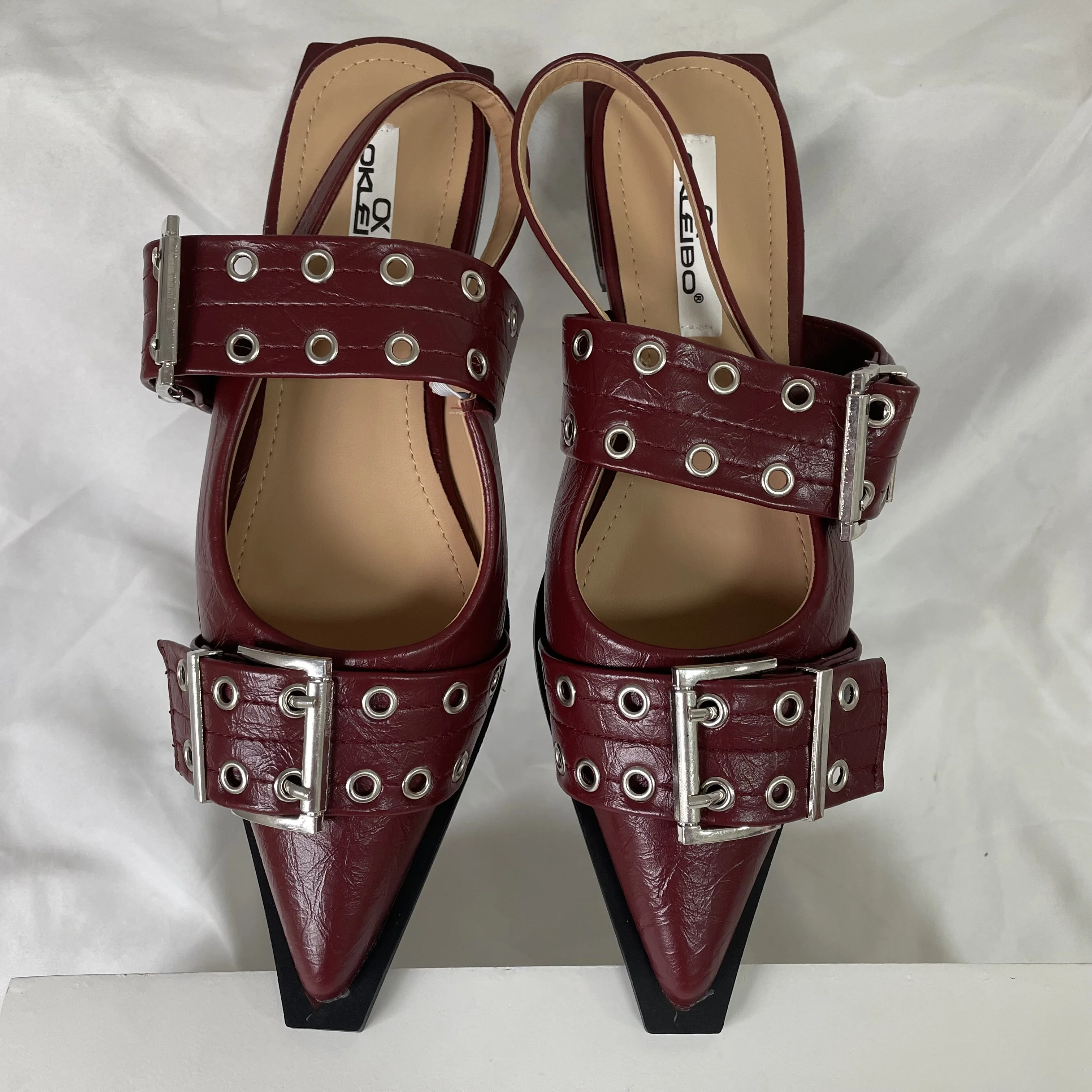 Women's Pointed Toe Slingback Flats - Spring Fashion Sandals, Big Size Available