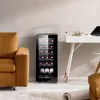 18 Bottle Compressor Wine Cooler Refrigerator,Small Freestanding Wine Fridge,40-66F Digital Temperature Control Glass Door 6