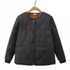 Womens Plus Size Winter Parkas Casual Clothing Lightweight Padded Jacket Curve Argyle Quilted Coats K91 9106