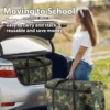 Extra Large 100L Camo Moving Bags - Heavy Duty, Waterproof Storage with Durable Handles & Double Zipper Closure 4