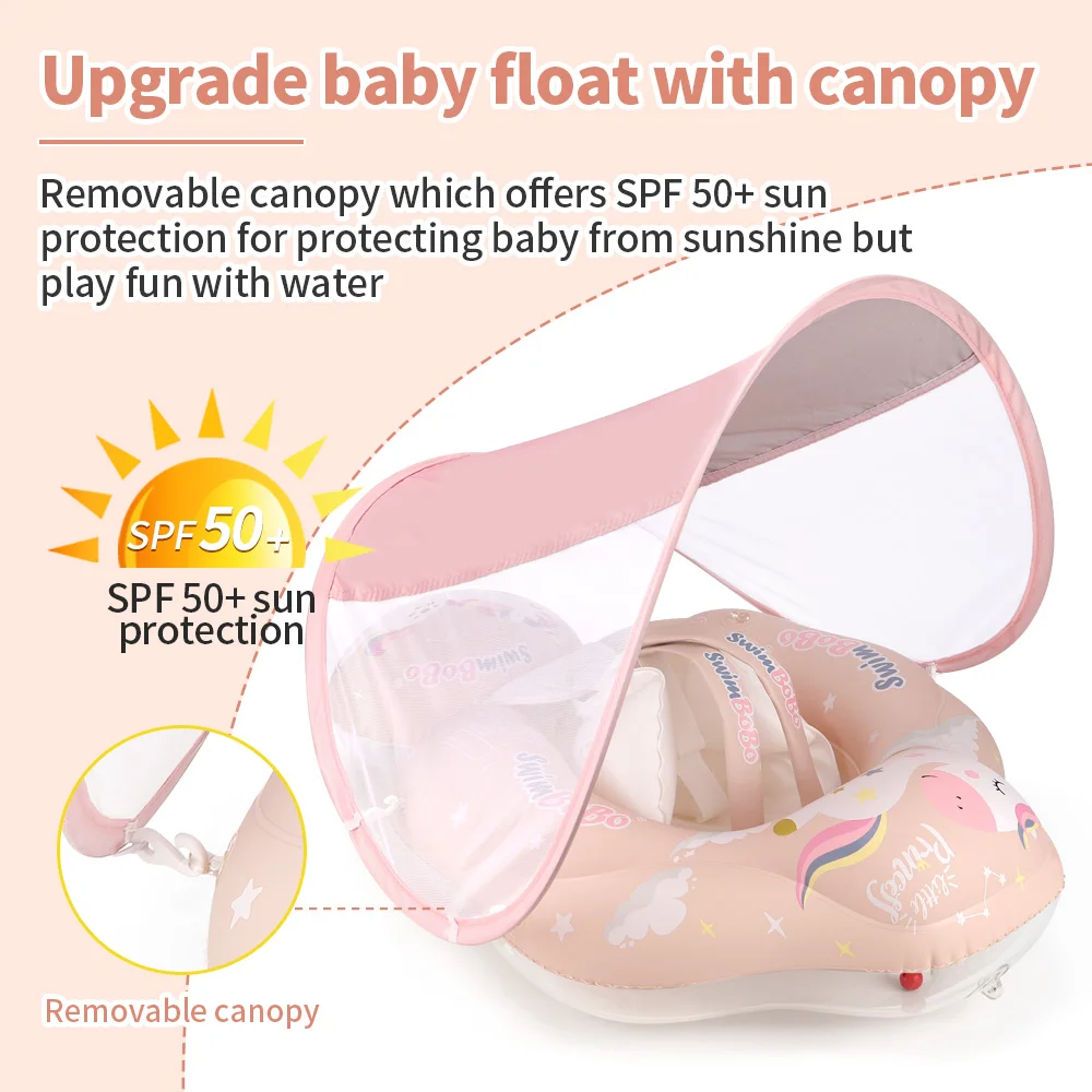 New Baby Swimming Float Ring Inflatable Infant Pink Floating For Summer Kids Swim Pool Accessories Circle Toddler Bathing 2