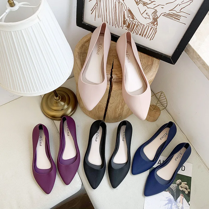 

Spring and summer pointed toe women's single shoes outer wear flat sandals women's PD-006