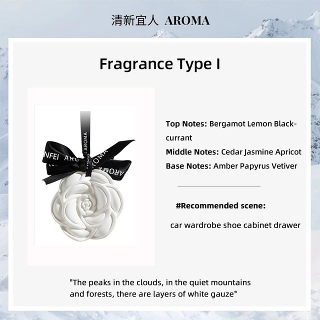 معطّر الهواء المعلق للسيارة، عطر زهرة الجبس لتصفيف...