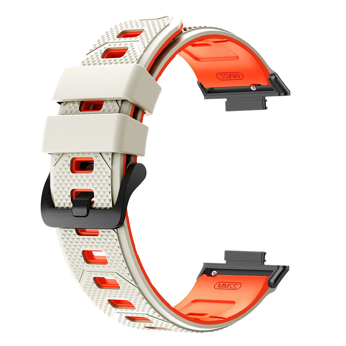 Two-Tone Breathable Silicone Sport Band - Adjustable Soft Strap Bracelet