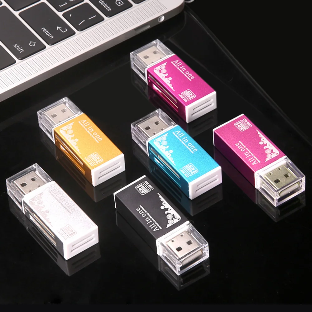4-in-1 Multi-Format USB 2.0 Memory Card Reader Adapter