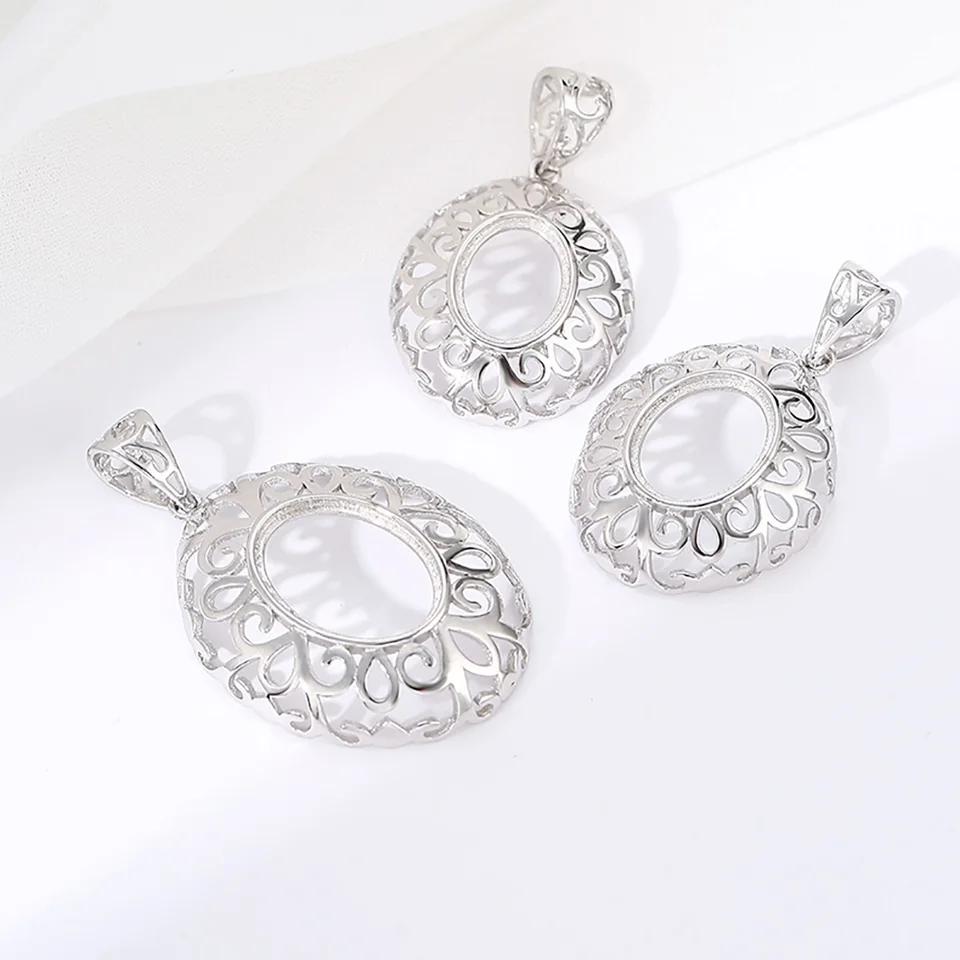 Easnea 10 Pezzi 20mm Vintage Argento Rotondo Cammeo Cabochon Ciondoli Impostazione Vuoti Vassoio - Foto 10