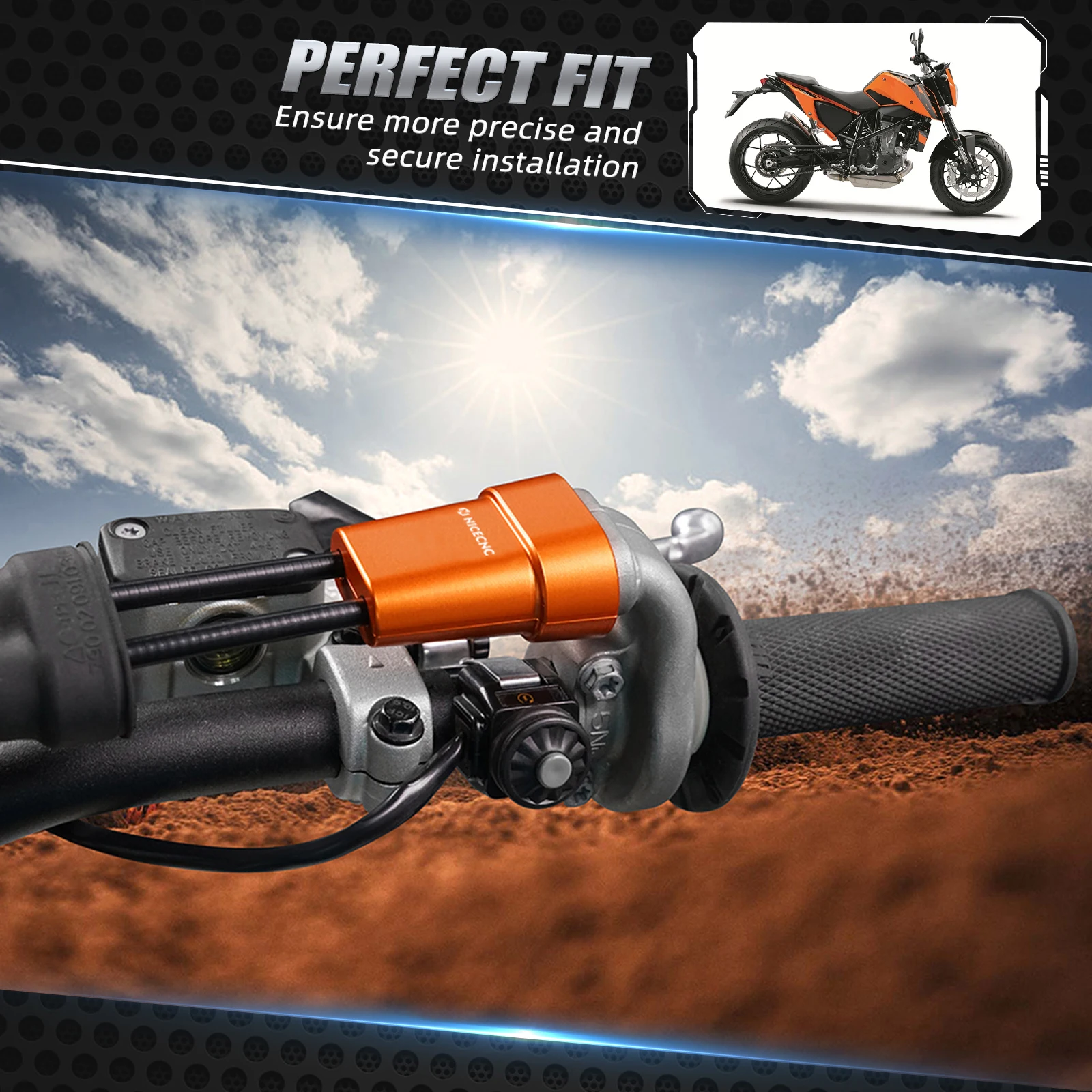 NiceCNC 스로틀 케이블 가드 커버 보호대, 가스 가스 EC 300 EC250 EC MC EX 125 250 300 250F 350F 450F 2021-2023 ECF MCF EXF