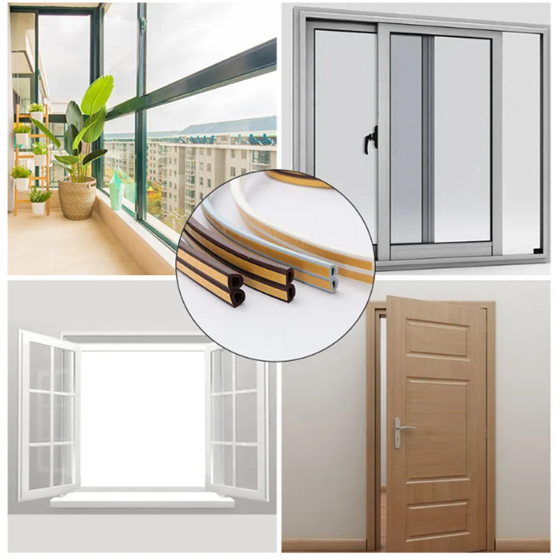 Multi-Purpose Self-Adhesive Weatherproof Seal Tape - Dustproof and Soundproof Insulation in White/Black/Grey