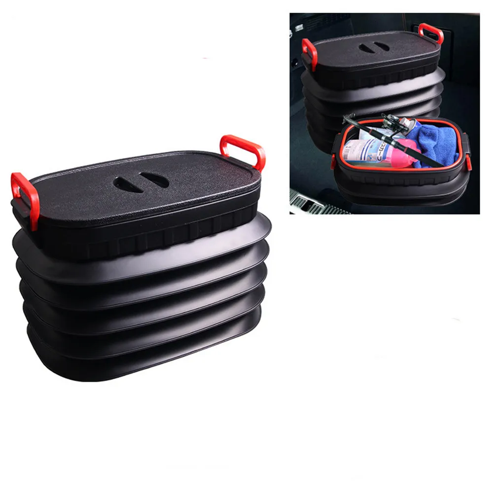 

Retractable Folding 18L Waterproof Car Trash Bin Garbage Can Car Wash Telescopic Bucket Folding Trash Organizer Garbage Holder