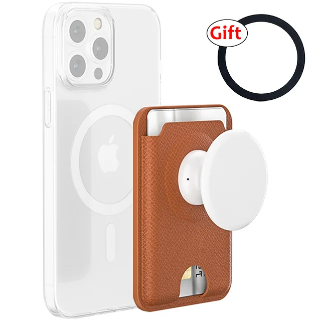Deluxe Universal Leather Magnetic Wallet Card Holder