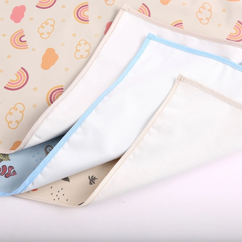 35x50cm Portable Baby Changing Pad Waterproof Reusable Diaper Pad Cover Changing Mat Crib Mattress Sheet A2UB