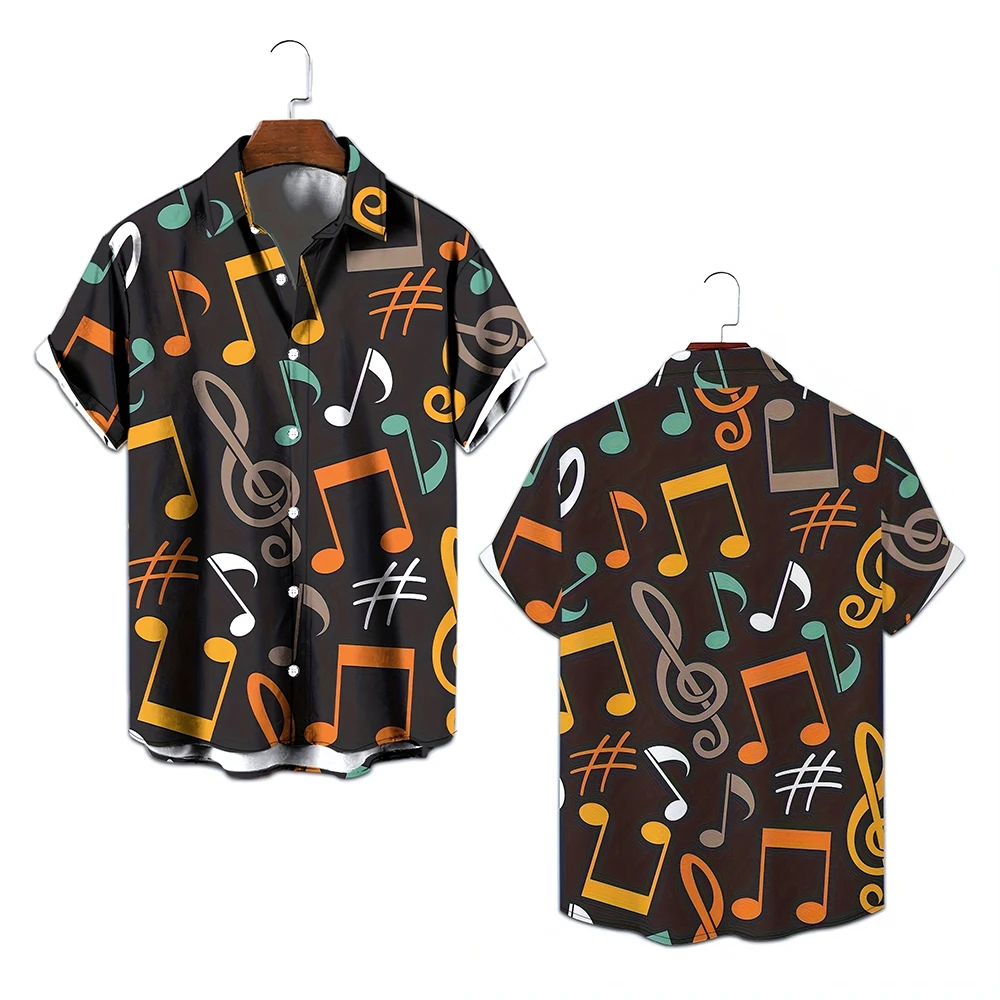 TUONROAD Camicia Hawaiana Uomo Funky 3D Pizza Manica Corta da Spiaggia