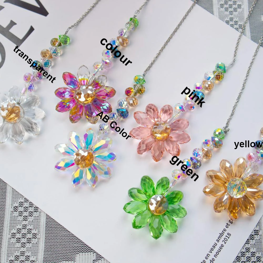 Daisy K9 crystal sun catcher for window courtyard garden decoration