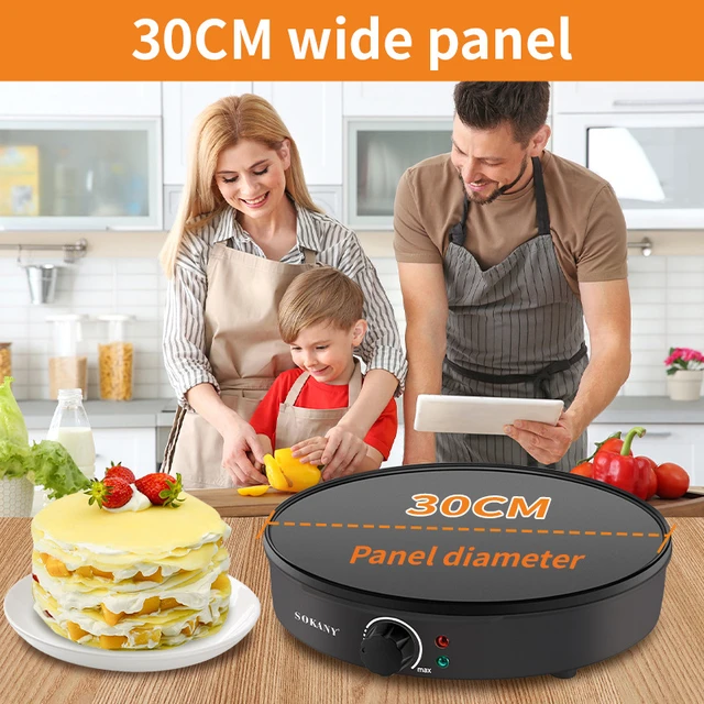 Home Crepe Maker - 12 Inch Crepe Maker & Electric Griddle - Non-stick Pancake  Maker- Crepe Pan - AliExpress