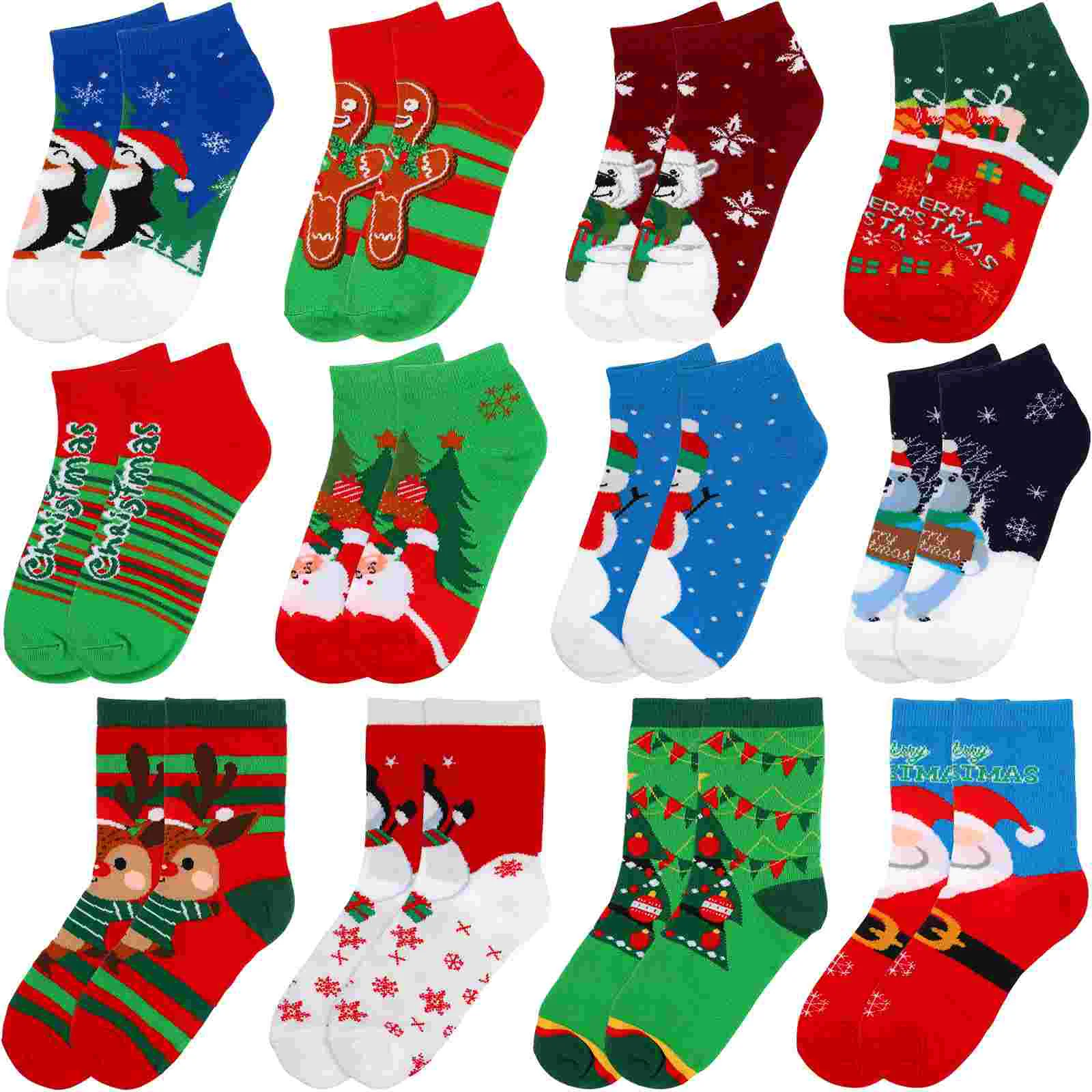 Socks Christmas Calendar Advent Women Chrismas Gifts Countdown Holiday  Cotton Unisex Bulk Days Favors Party Kids Sock Warm