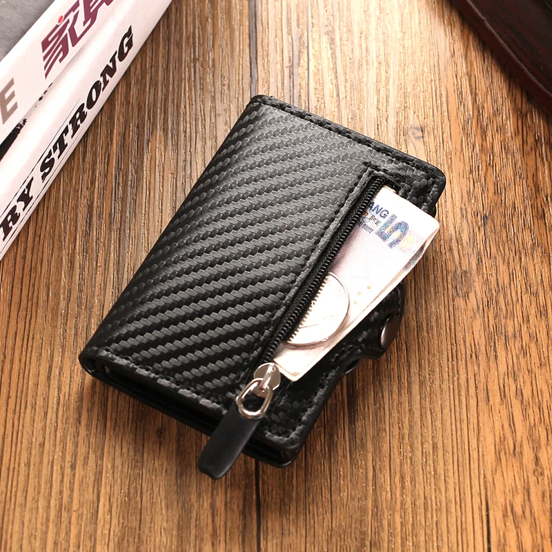 Rfid Blocking Protection Men id Credit Card Holder Wallet Leather