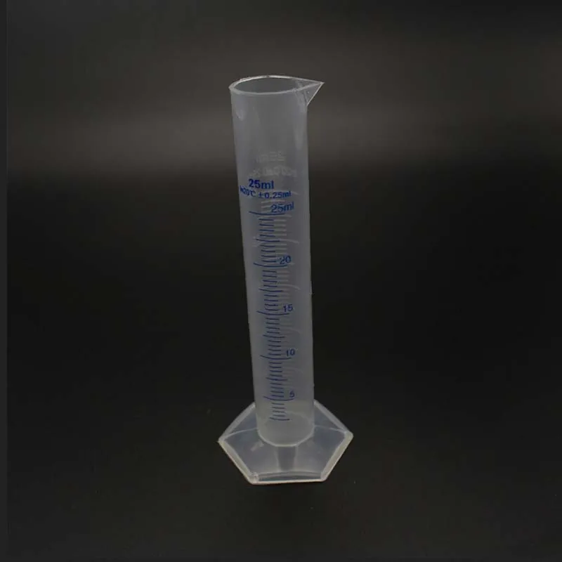 Plastic Measuring Cylinder 25ml Plastic Measuring Cylinder Graduated Cylinders Container Tube For Lab Supplies Laboratory Tools School Accessories