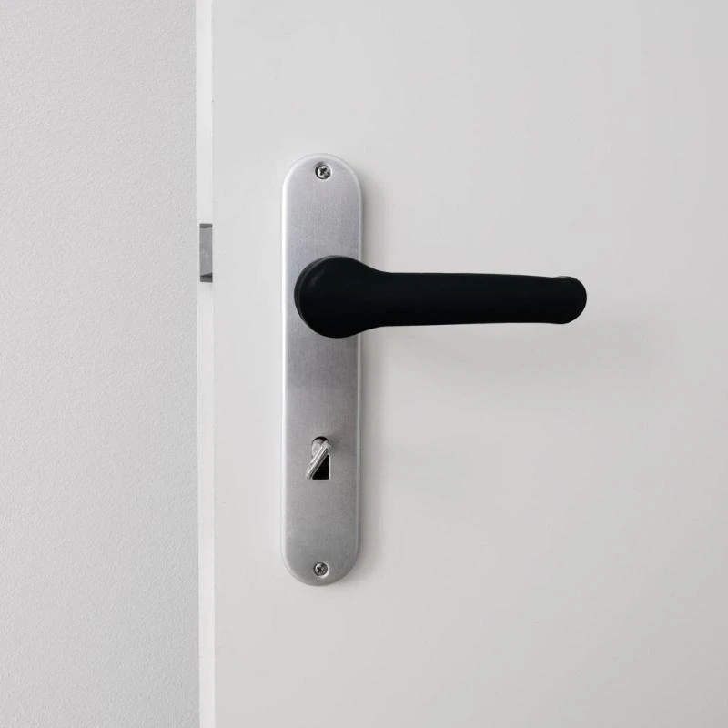2 Pieces Door Knob Cover Silicone Protections Case Sleeve Against Scratches And Static for Various Handle Black 4XBC