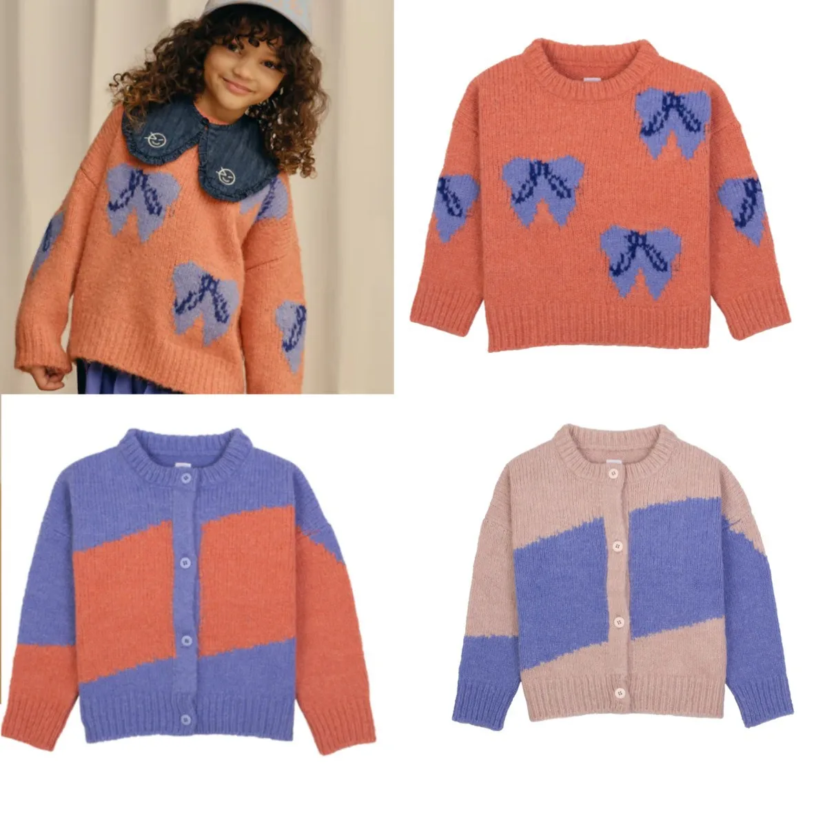 

Children's Sweaters 2023 Fall Girls British Style Knitted Sweaters Boys' Casual Warm and Comfortable Sweaters【Pre-sale Aug 30th】