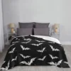 Bats Pattern Throw Blanket Halloween Goth Fleece Flannel Lightweight Blankets for Home Office Couch Bed Sofa Car All Season 3