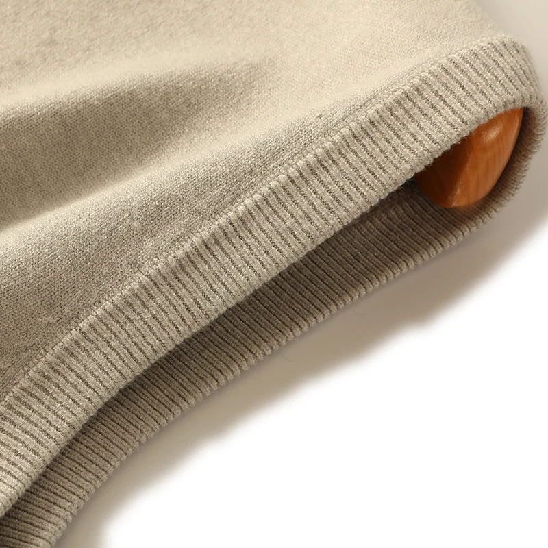 YSC Classic style Men's knitting Cashmere wool blend vest V collar Loose style solid color Soft keep warm Vest