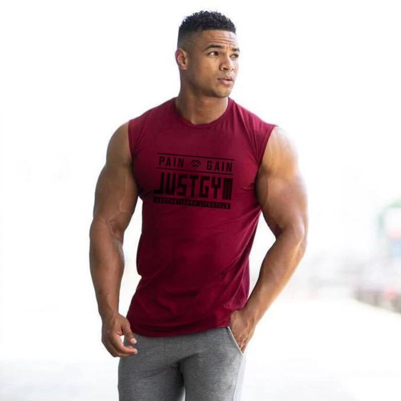 

New Workout Fashion Sleeveless Running Undershirt Cotton Mens Tank Top Gym Brand Casual Clothing Bodybuilding Fitness Singlets