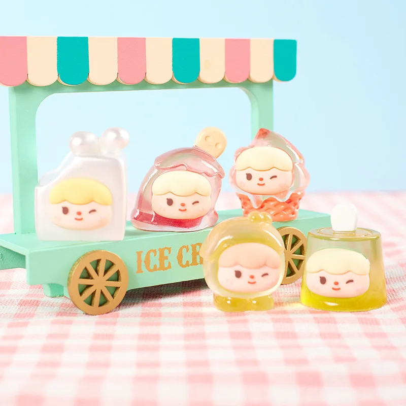 

10Pcs/Set Cute Ice Cream Series Mini Ornaments Blind Box Kawaii Characters Surprise Anime Figure Mystery Box Girls Gifts