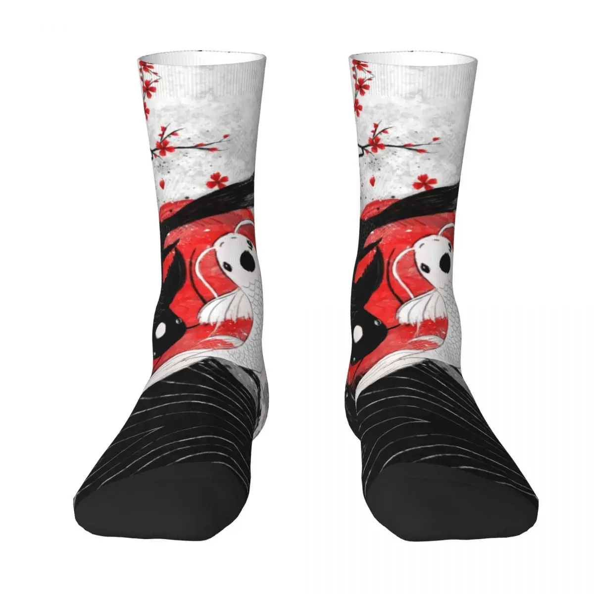 

Funny Graphic Koi Fish - Yin Yang R363 Stocking BEST TO BUY Knapsack Elastic SocksHumor Graphic